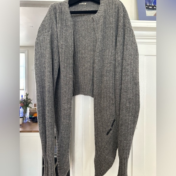 Miu Miu Logo Cardigan